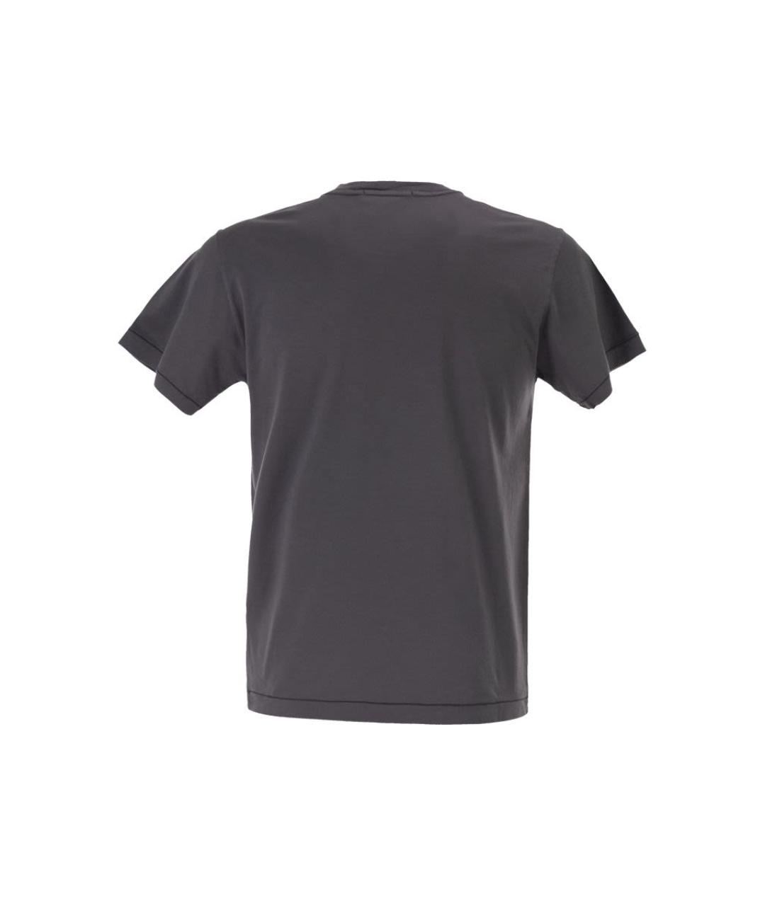 STONE ISLAND Серая хлопковая футболка, фото 2