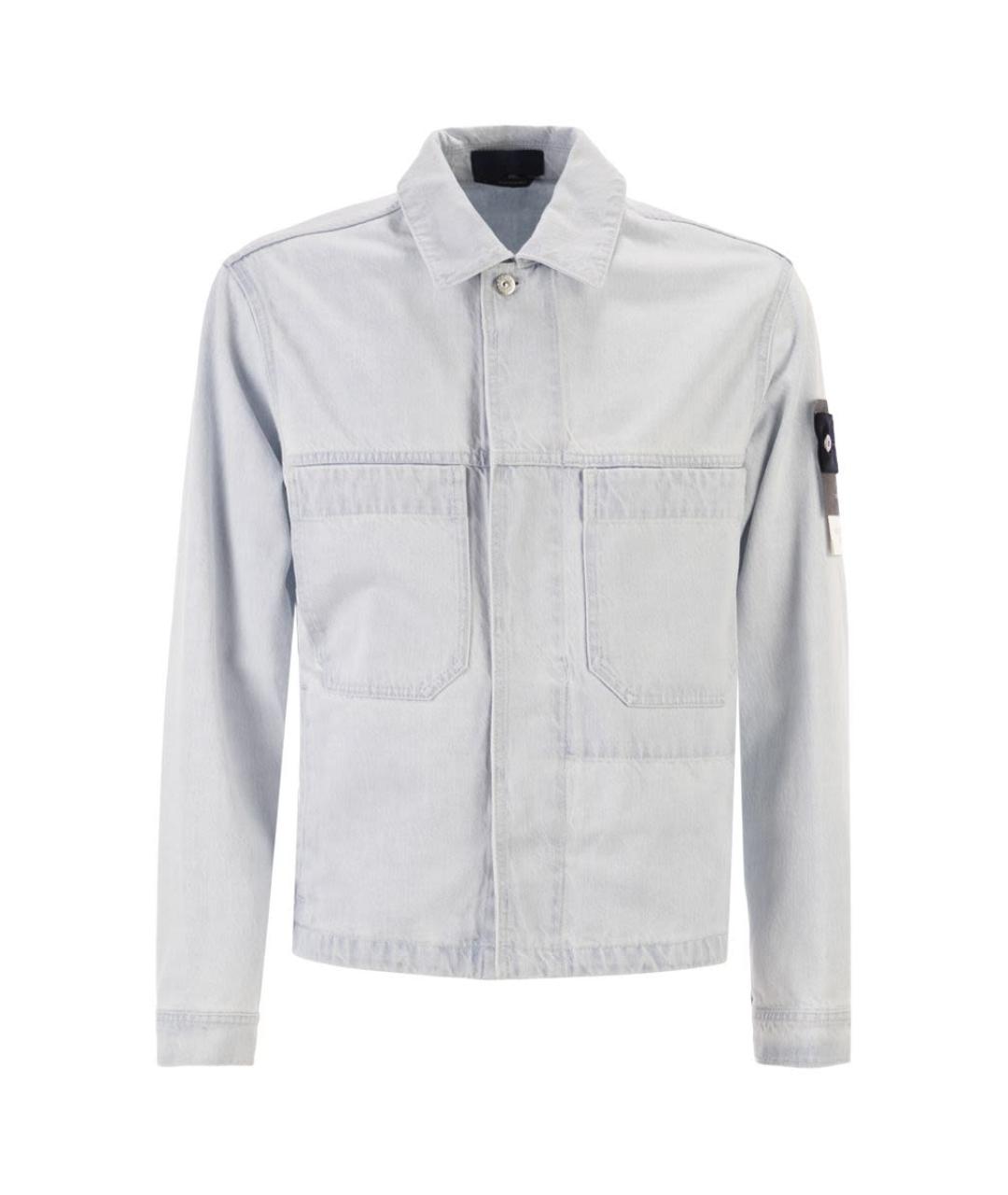 STONE ISLAND Голубая хлопковая куртка, фото 1
