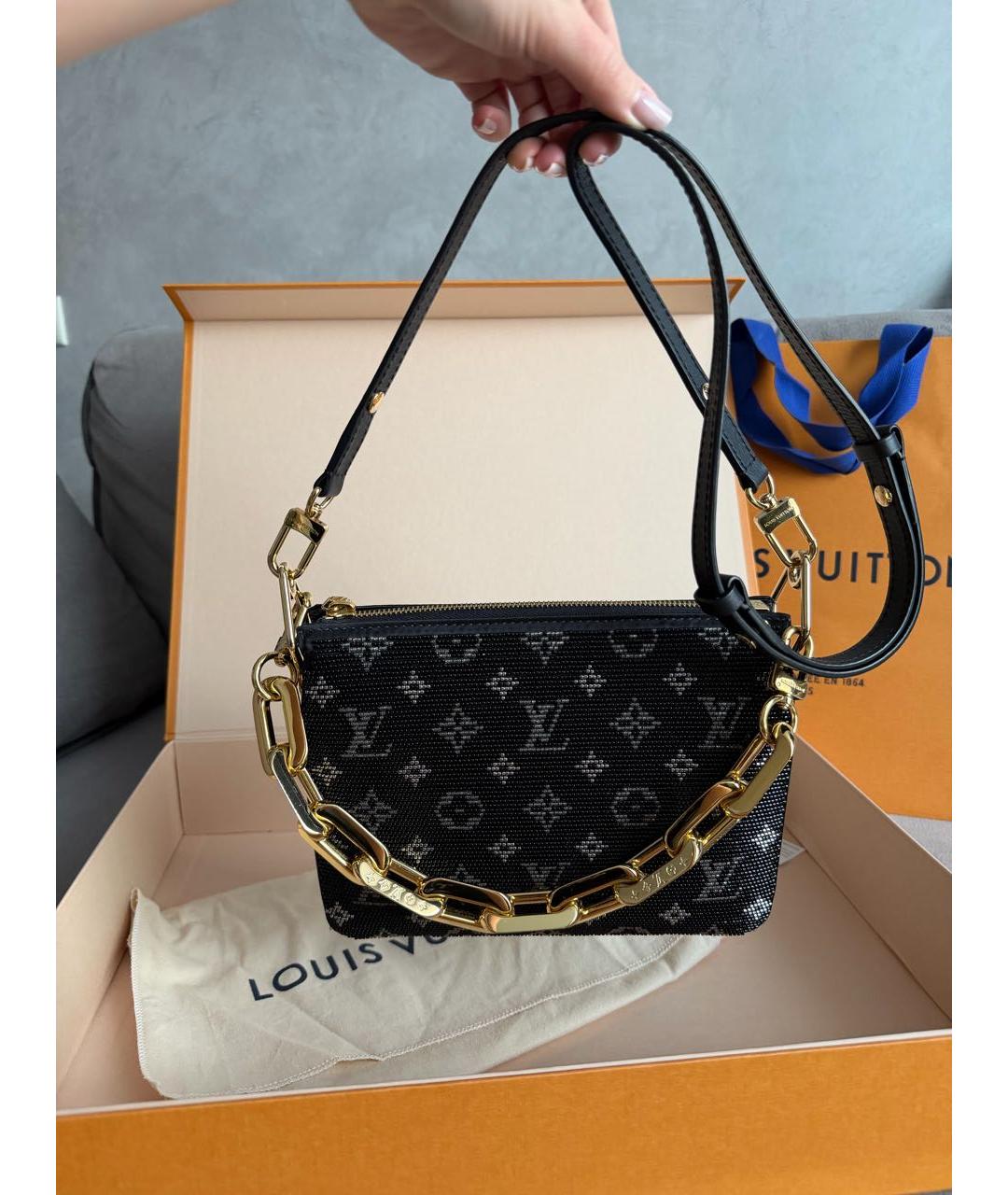 LOUIS VUITTON Черная сумка через плечо, фото 5