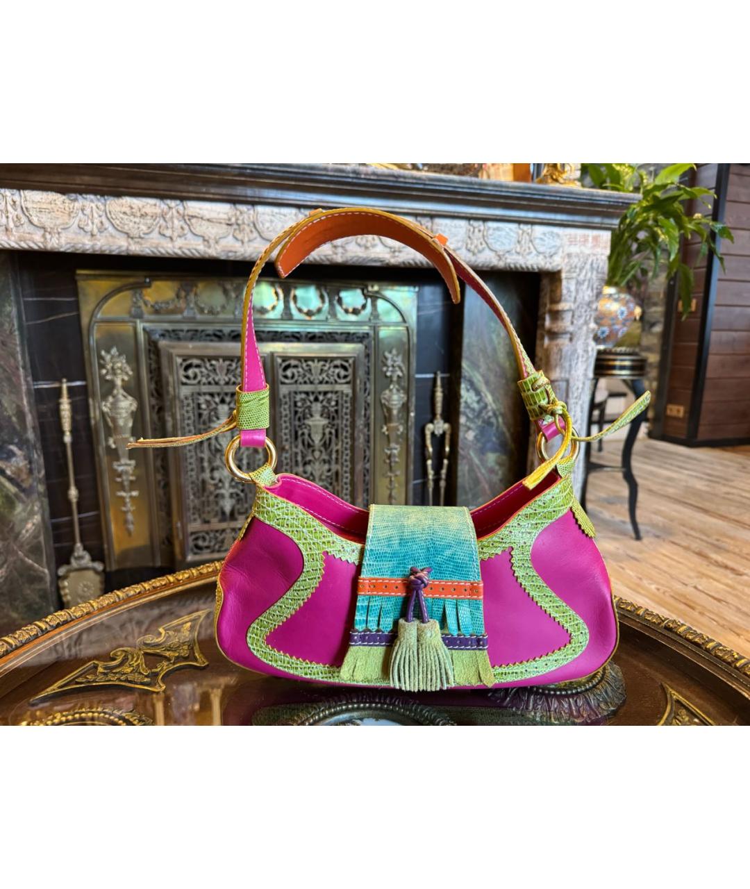 ETRO Мульти кожаная сумка с короткими ручками, фото 9