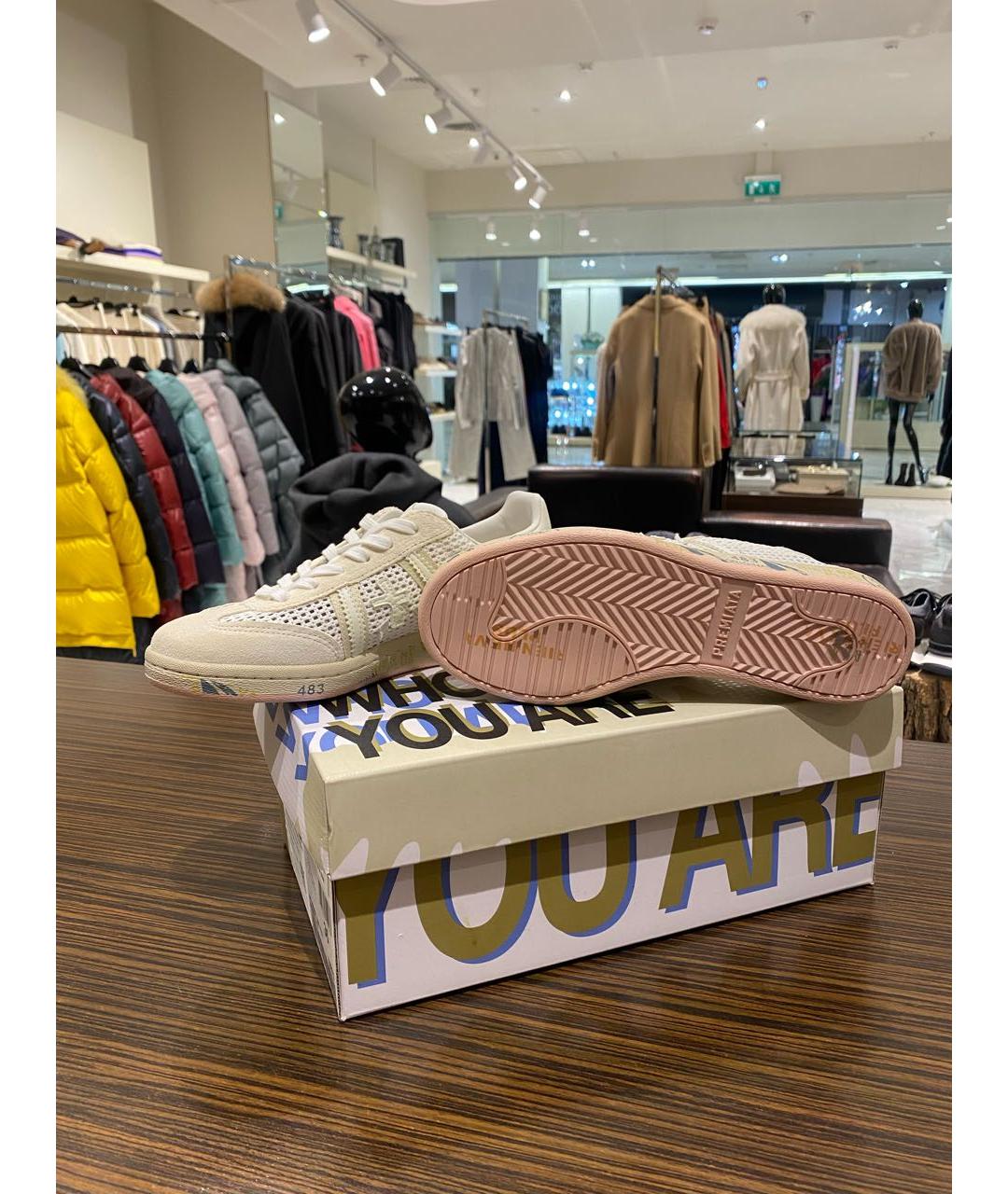 PREMIATA Белые текстильные кеды, фото 3