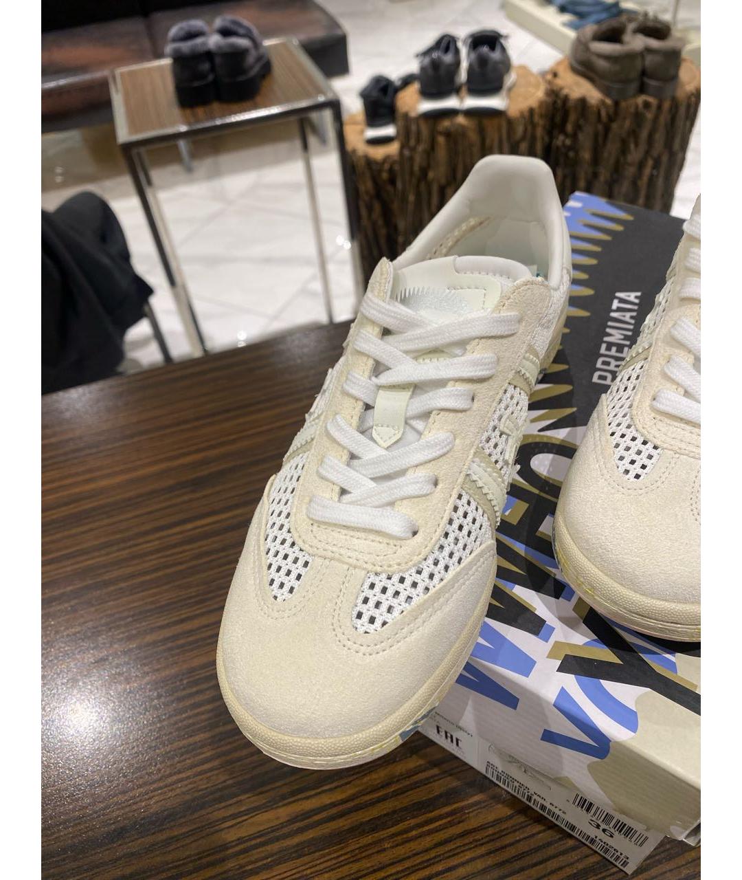 PREMIATA Белые текстильные кеды, фото 2