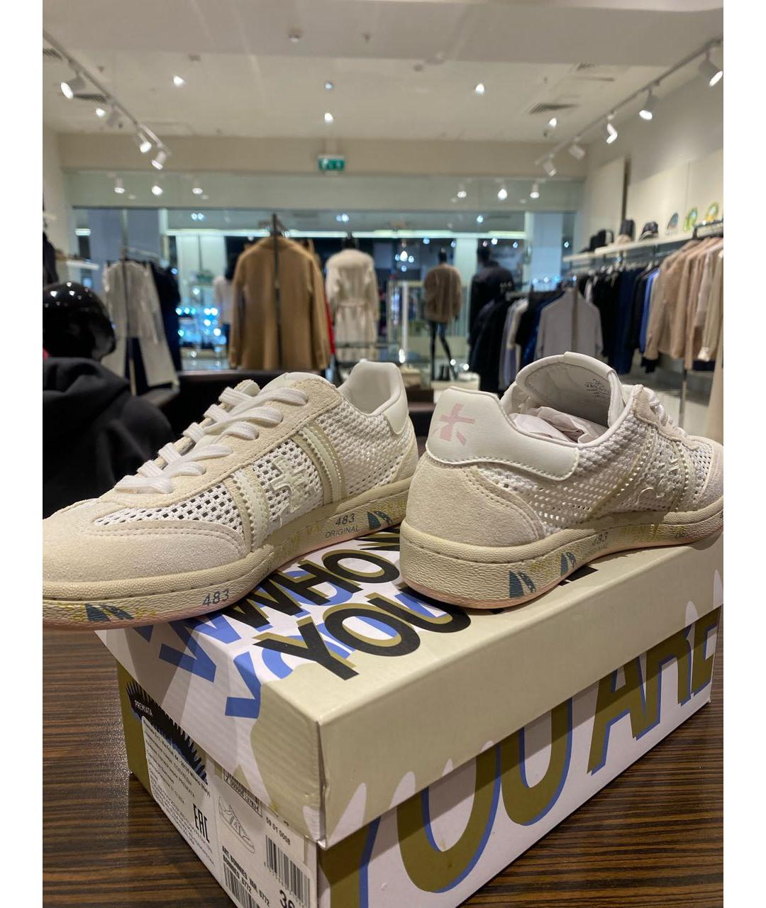 PREMIATA Белые текстильные кеды, фото 5