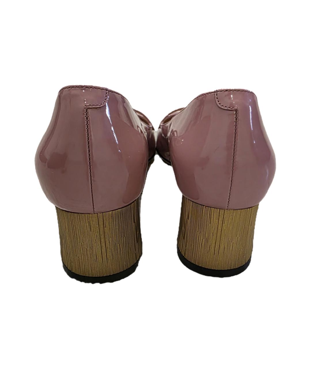 GUCCI Розовые туфли из лакированной кожи, фото 4