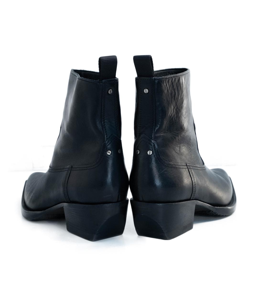 GOLDEN GOOSE DELUXE BRAND Черные кожаные полусапоги, фото 5