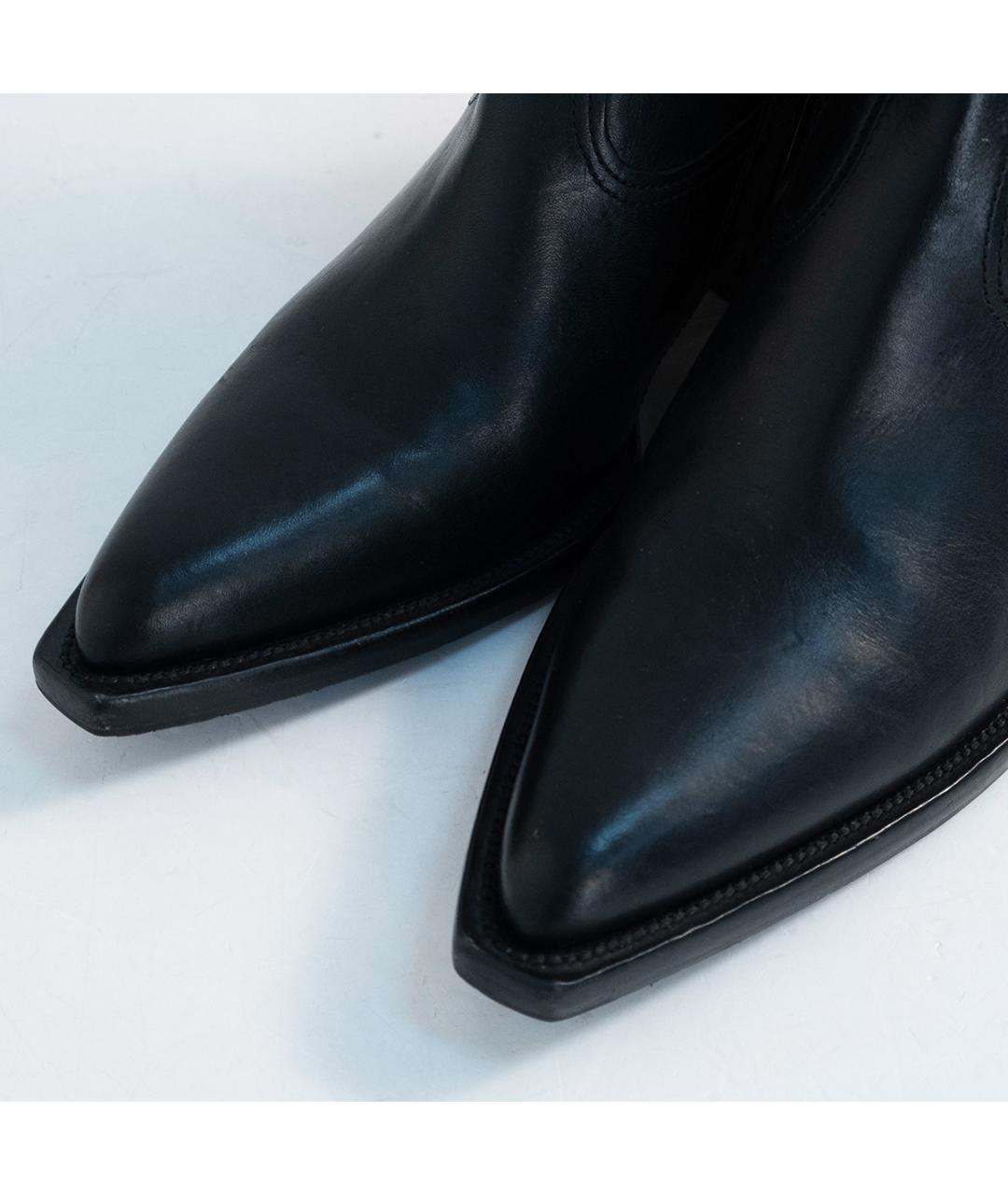 GOLDEN GOOSE DELUXE BRAND Черные кожаные полусапоги, фото 3