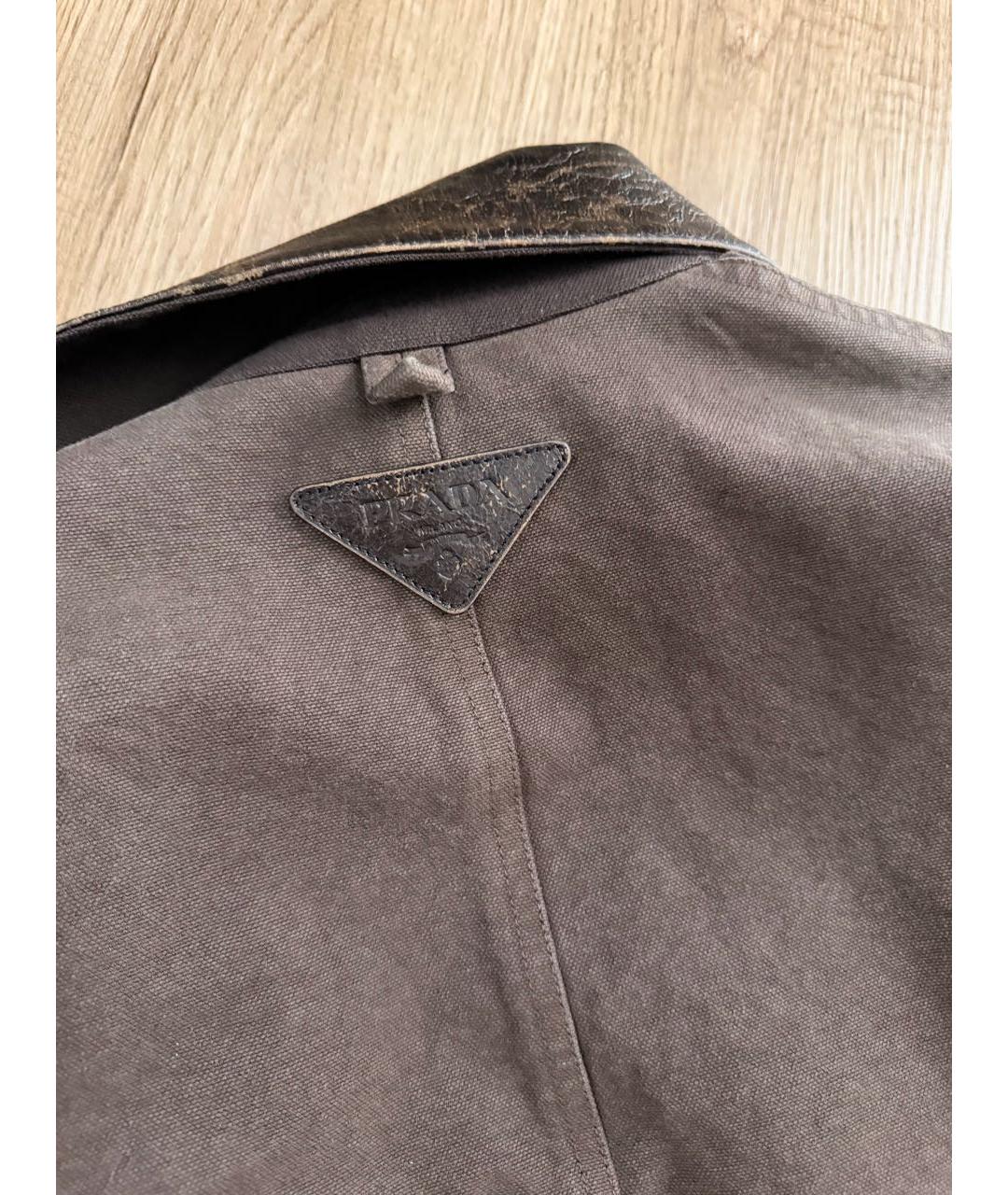 PRADA Коричневая хлопковая куртка, фото 6