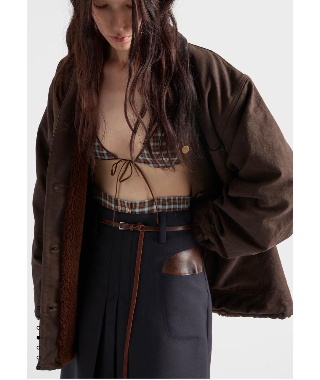 PRADA Коричневая хлопковая куртка, фото 8