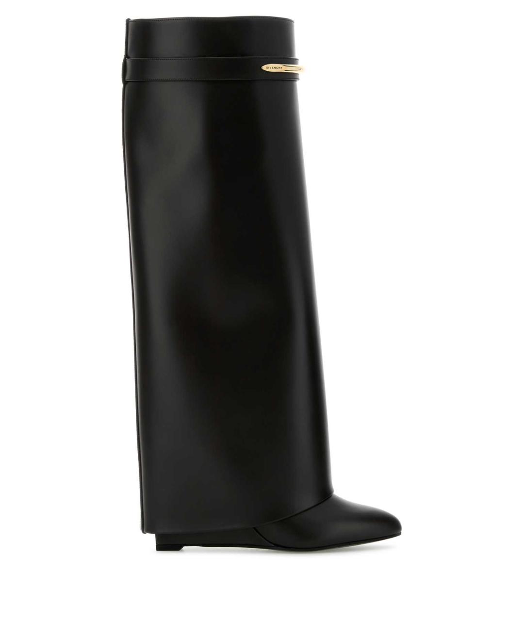 GIVENCHY Черные кожаные сапоги, фото 1