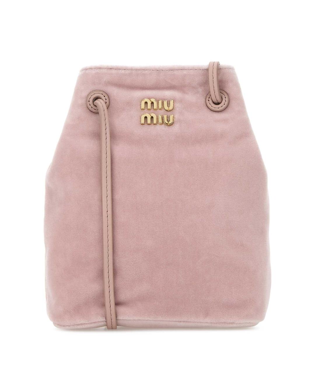 MIU MIU Розовая тканевая сумка через плечо, фото 1