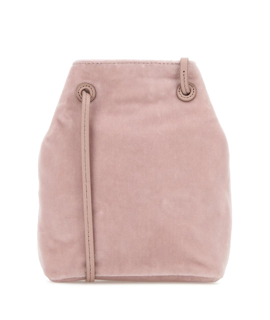 MIU MIU Розовая тканевая сумка через плечо, фото 3