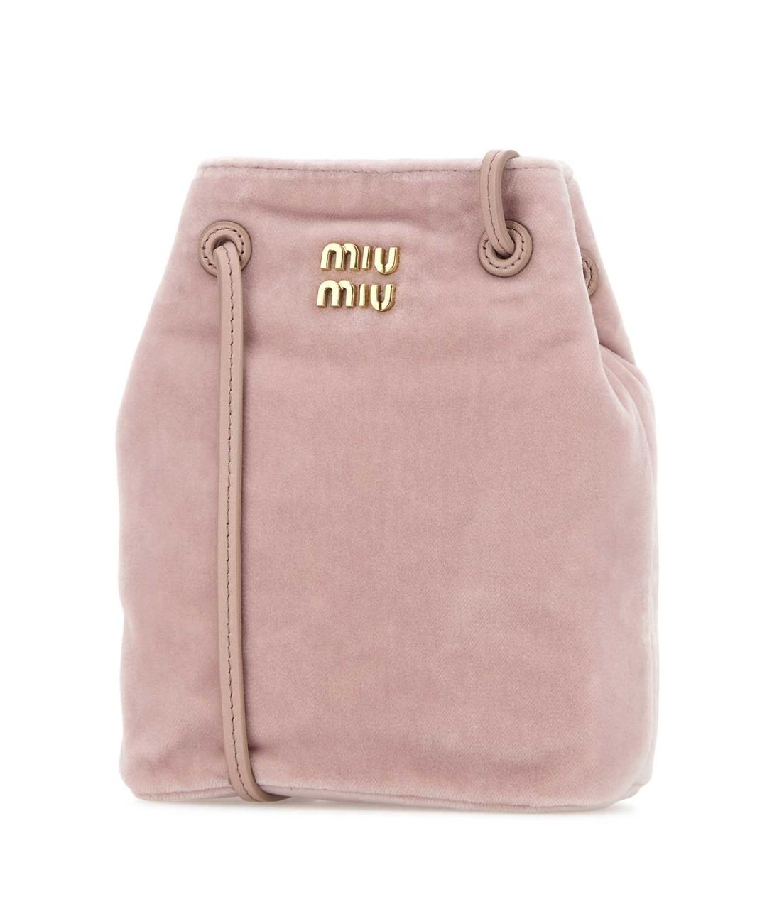 MIU MIU Розовая тканевая сумка через плечо, фото 2