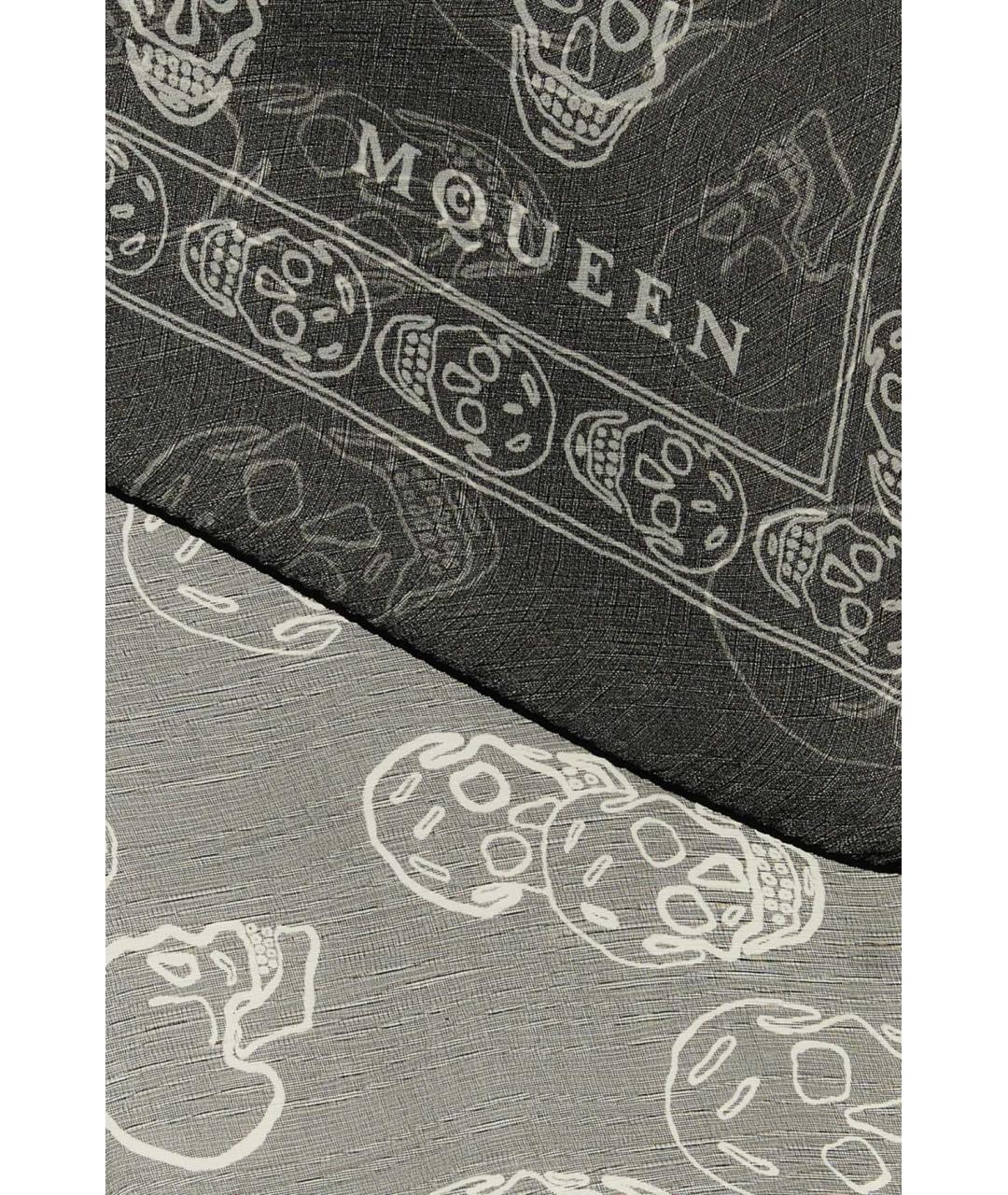 ALEXANDER MCQUEEN Черный шарф, фото 2