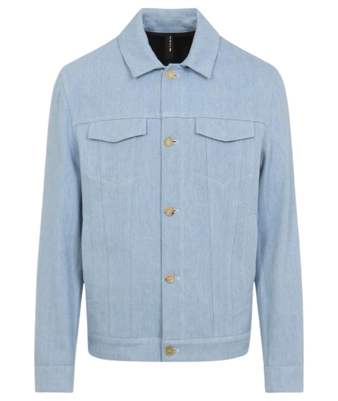 KITON Голубая хлопковая куртка, фото 1