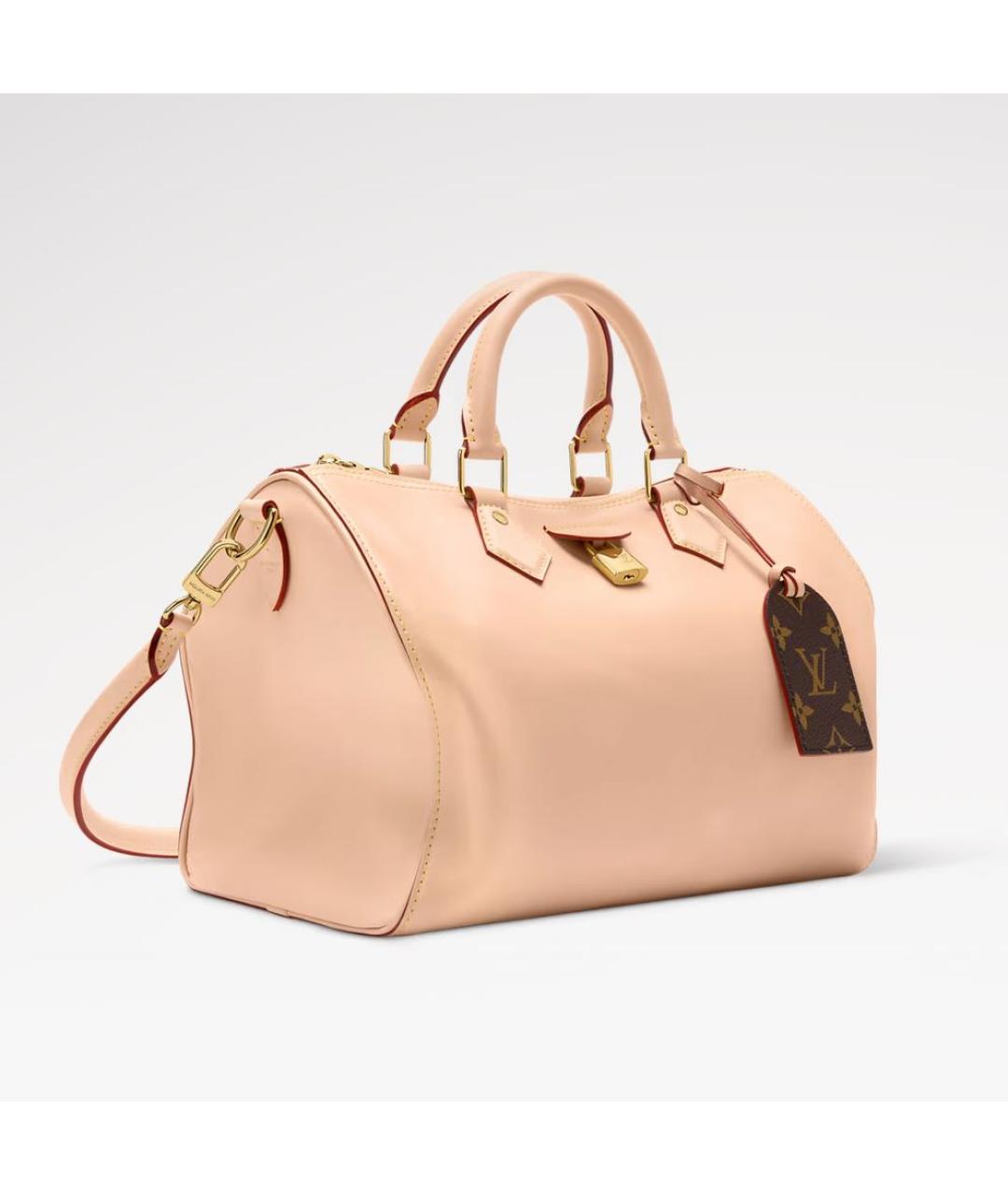 LOUIS VUITTON Бежевая кожаная сумка тоут, фото 2