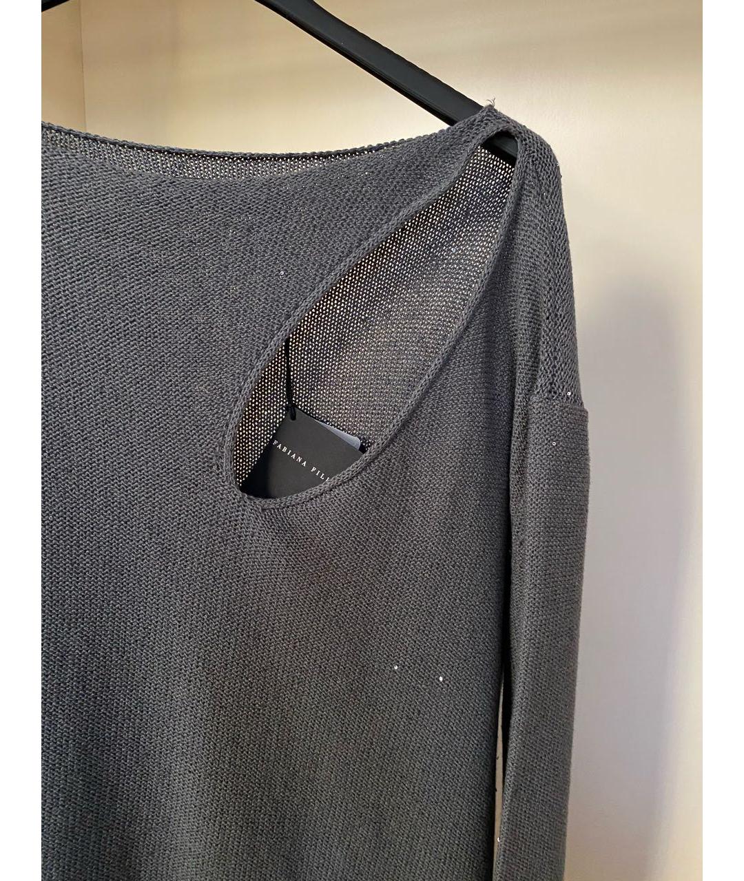 FABIANA FILIPPI Серый хлопковый джемпер / свитер, фото 4
