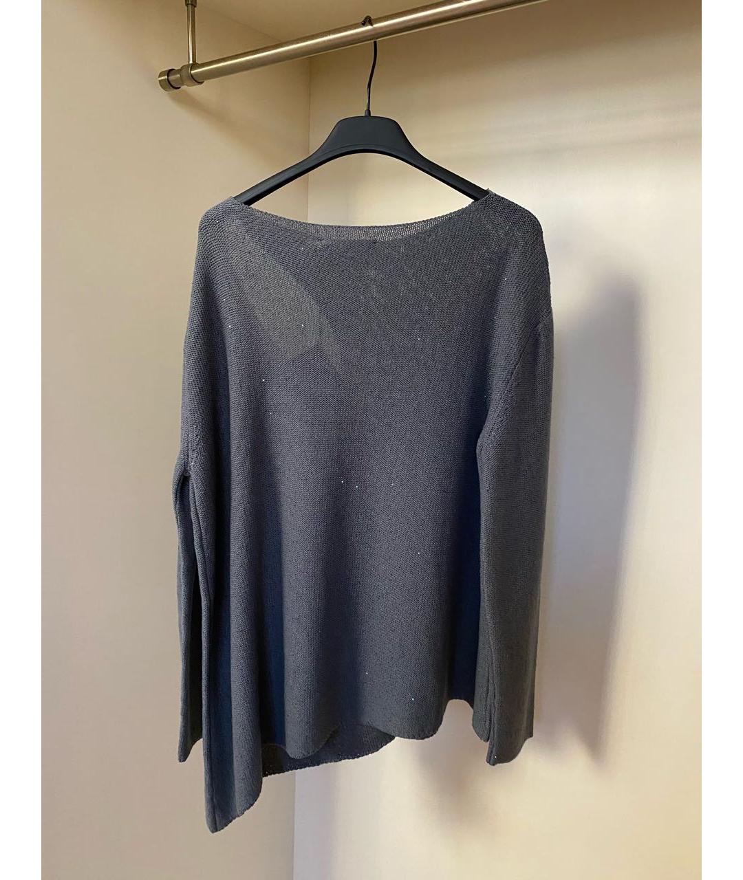 FABIANA FILIPPI Серый хлопковый джемпер / свитер, фото 5