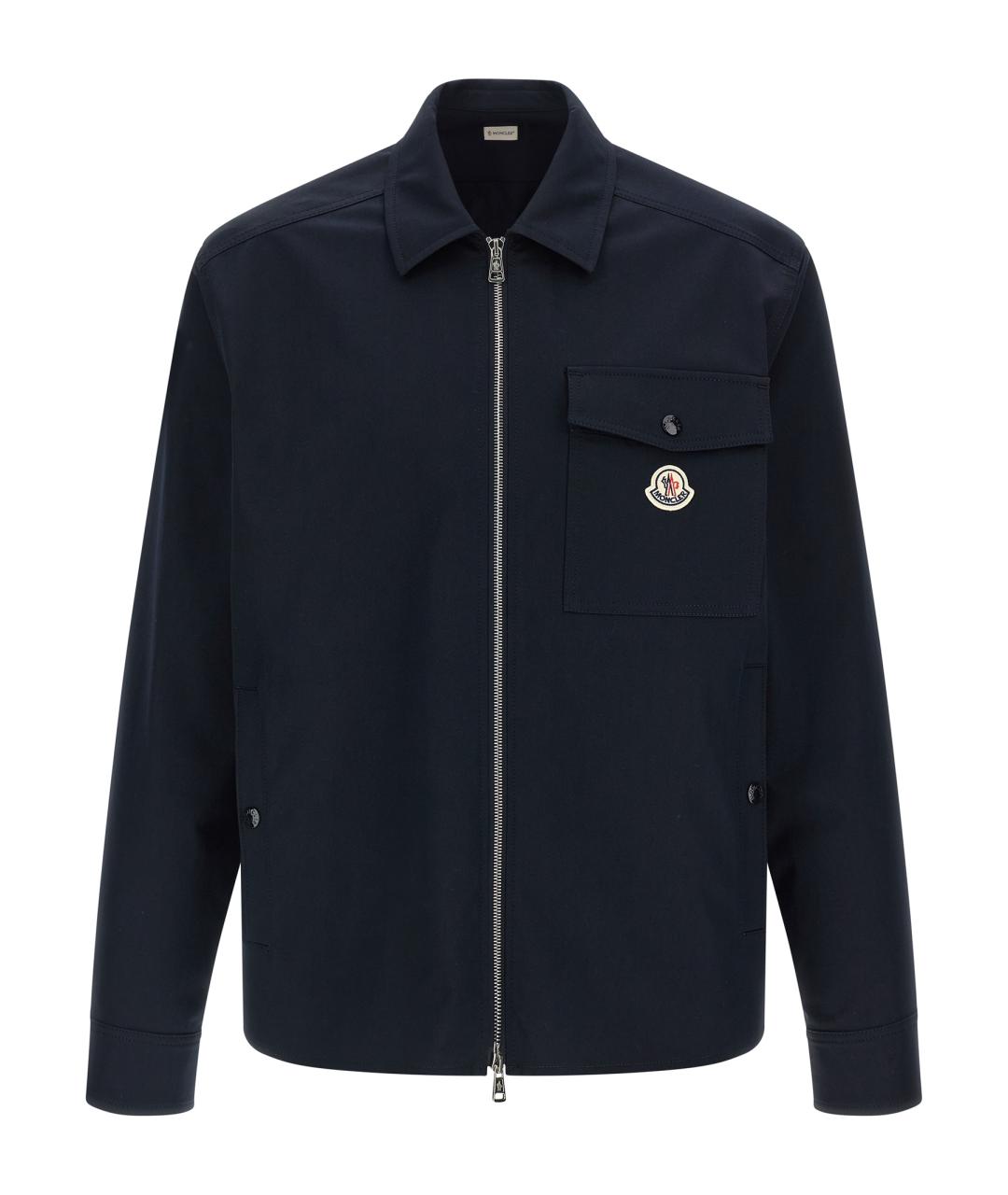 MONCLER Темно-синяя хлопковая куртка, фото 1