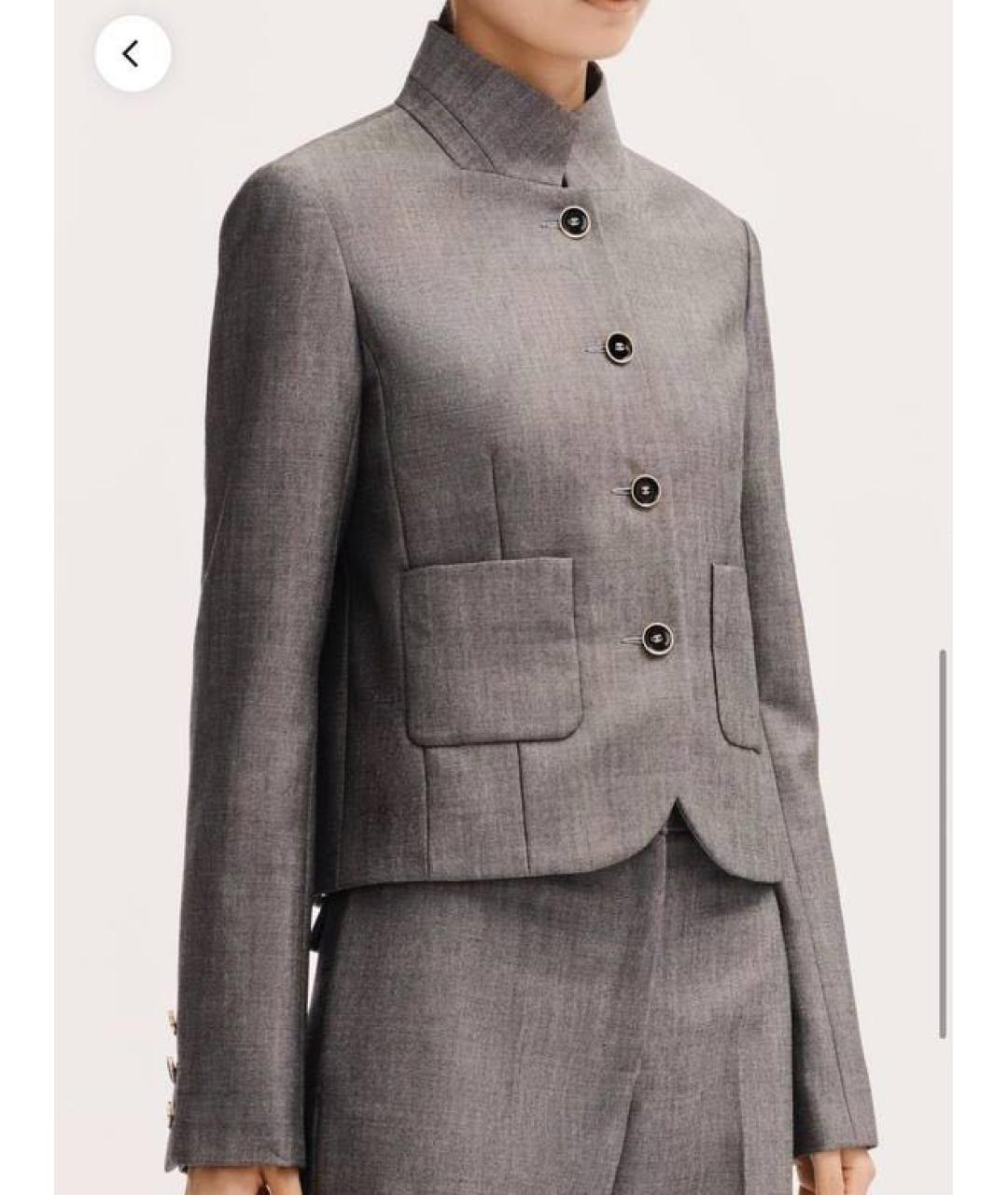 CHANEL Серый жакет/пиджак, фото 4