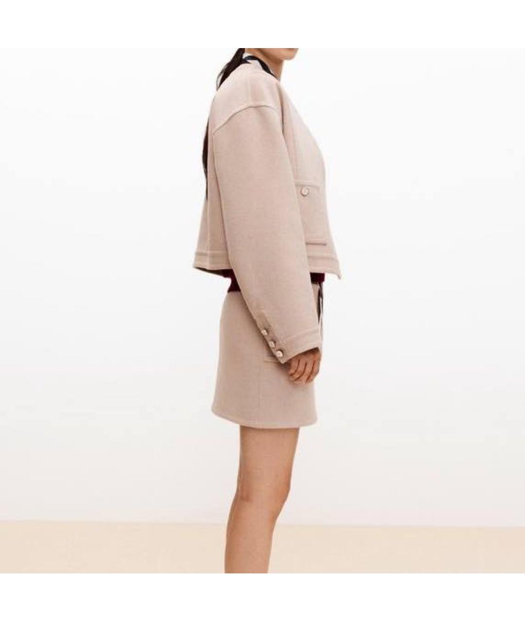 CHANEL Бежевый кашемировый жакет/пиджак, фото 3