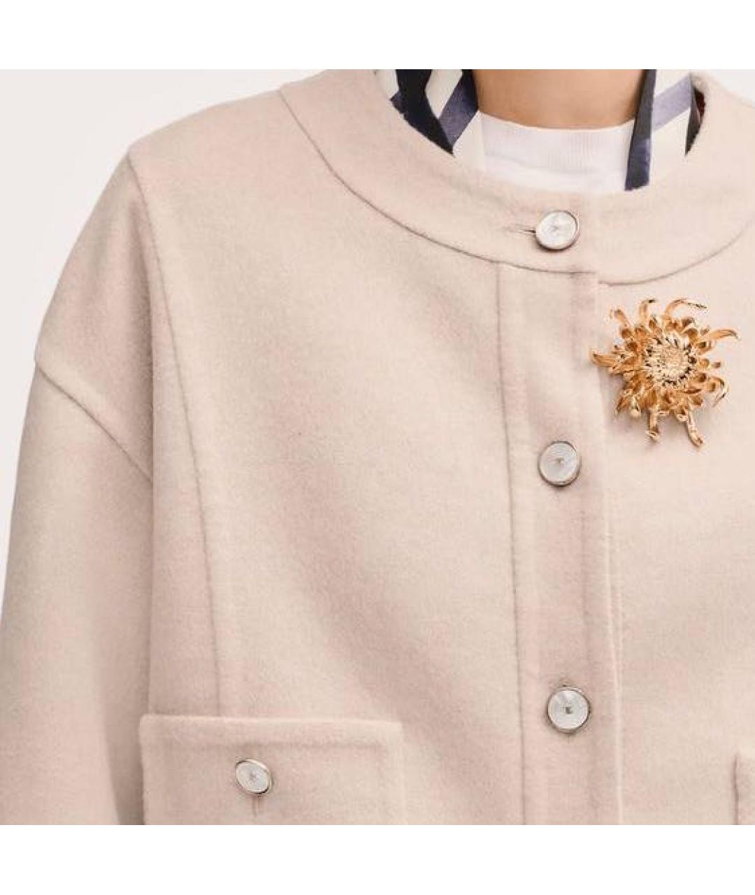 CHANEL Бежевый кашемировый жакет/пиджак, фото 2
