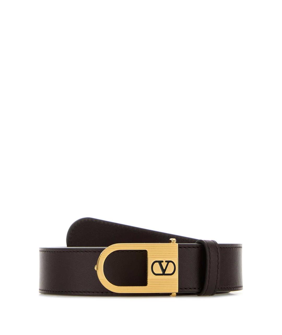 VALENTINO Коричневый кожаный ремень, фото 1