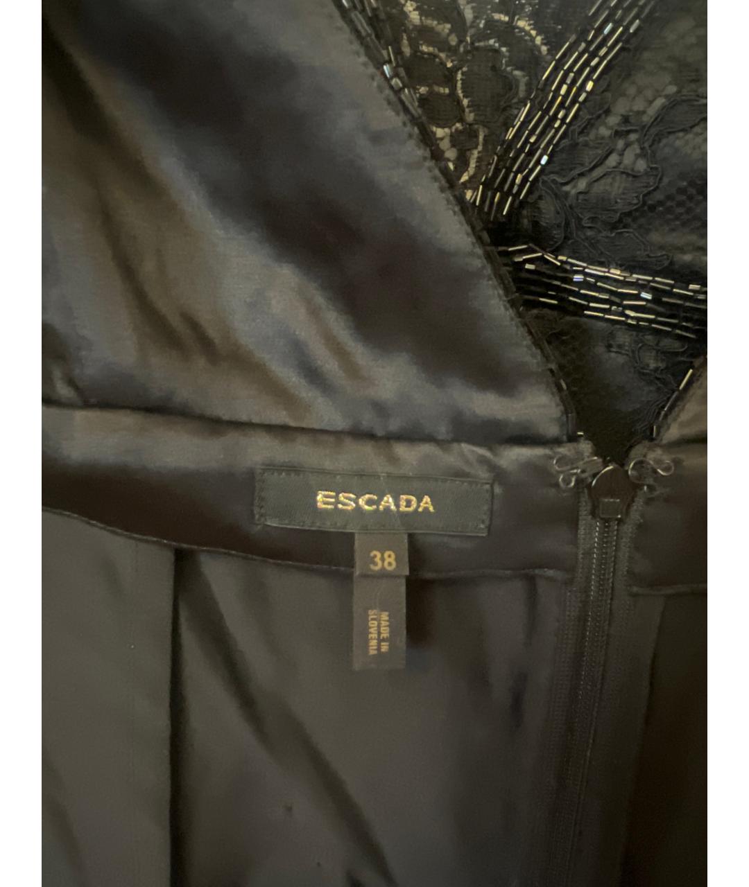 ESCADA Черное кружевное вечернее платье, фото 3