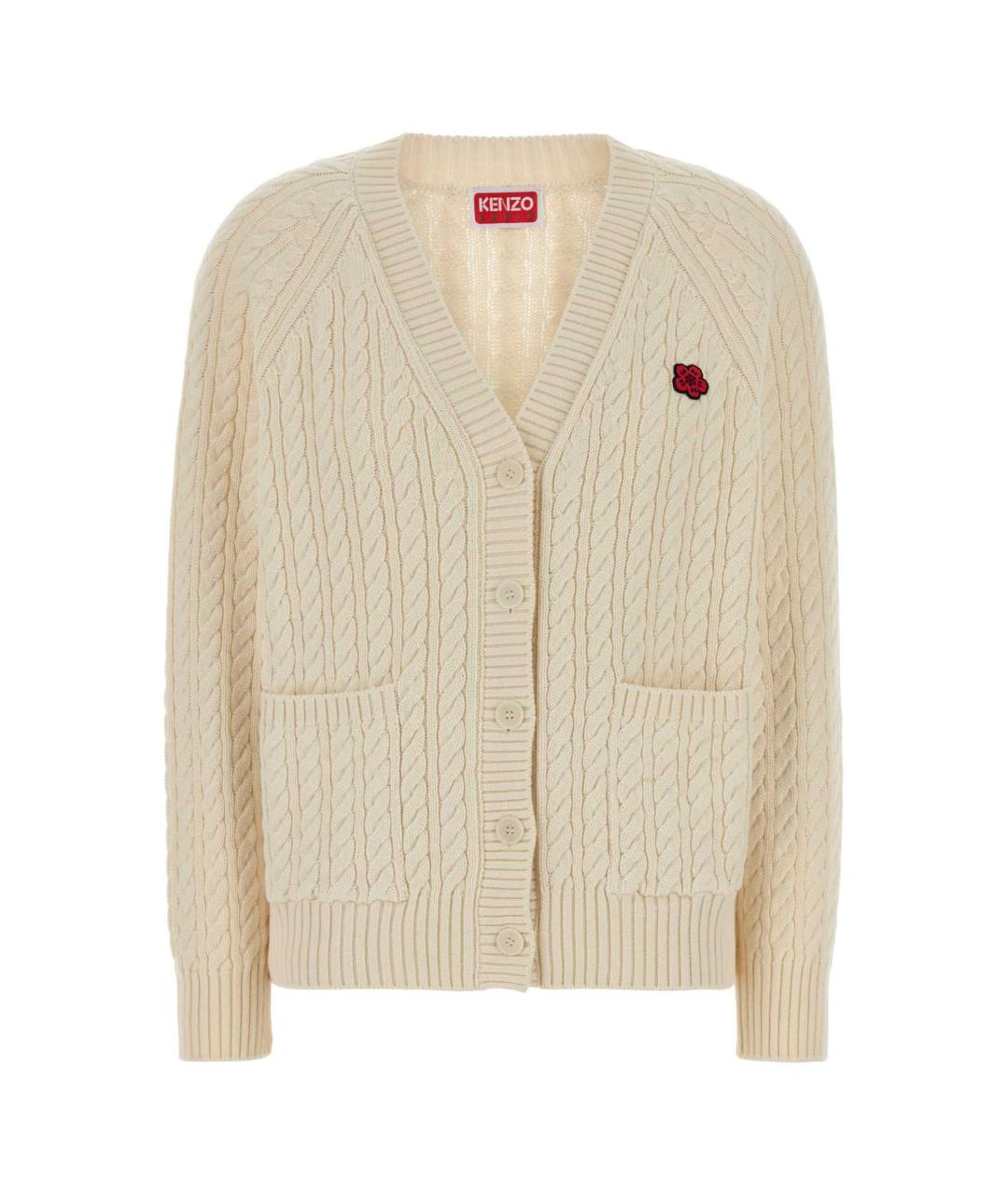 KENZO Бежевый хлопковый кардиган, фото 1