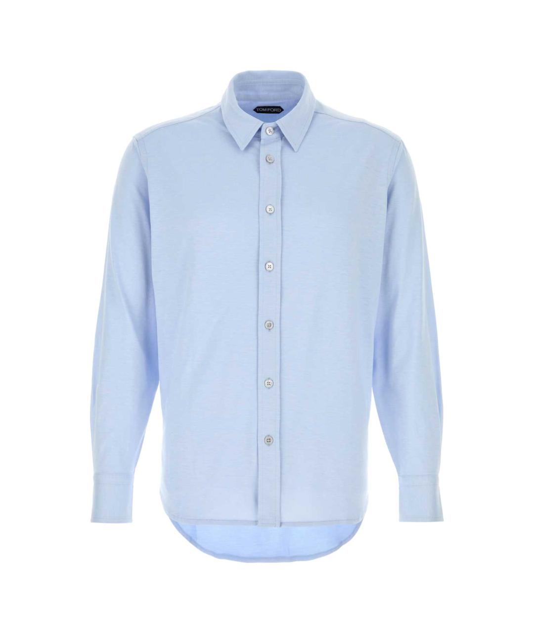 TOM FORD Голубая шелковая кэжуал рубашка, фото 1