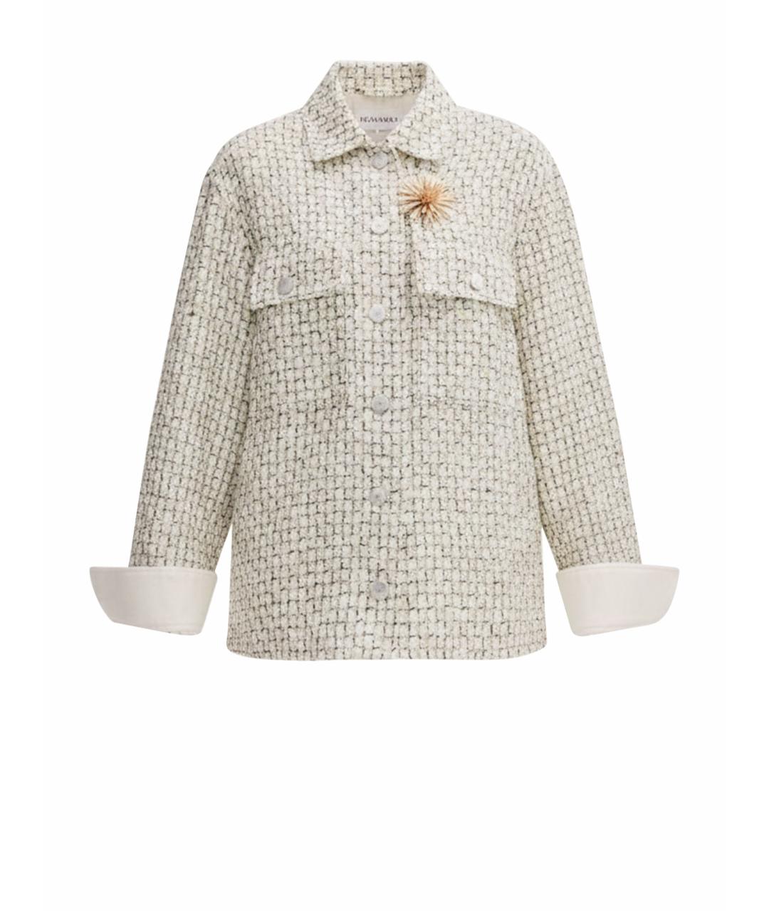 CHANEL Бежевый шелковый жакет/пиджак, фото 1