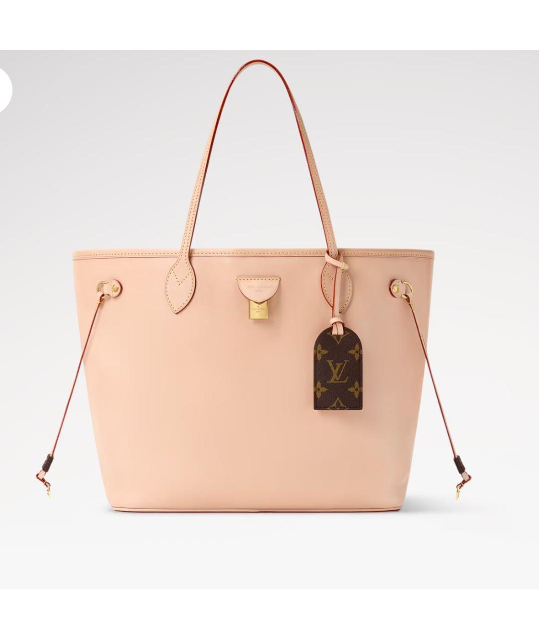 LOUIS VUITTON Бежевая кожаная сумка тоут, фото 5