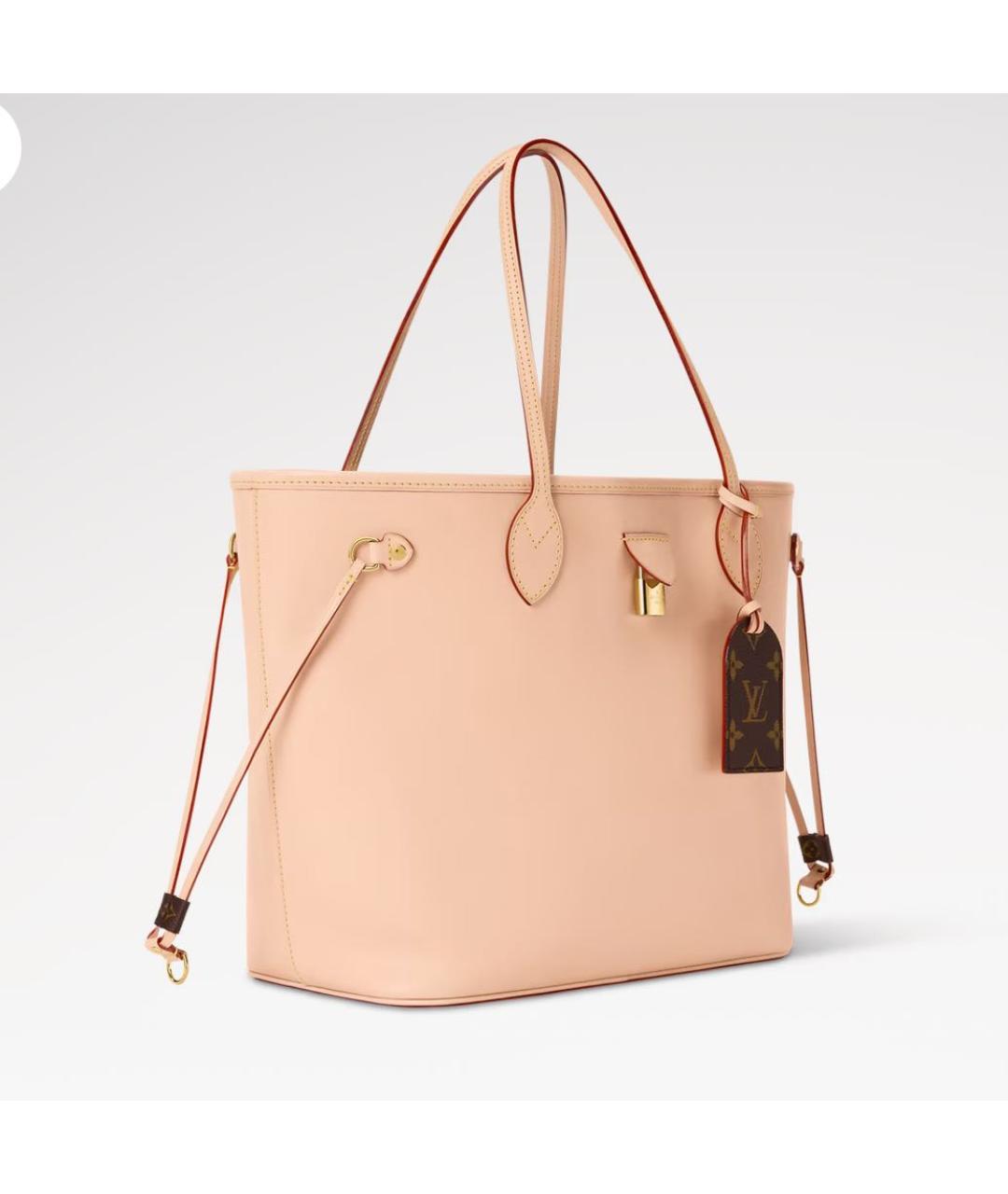 LOUIS VUITTON Бежевая кожаная сумка тоут, фото 2