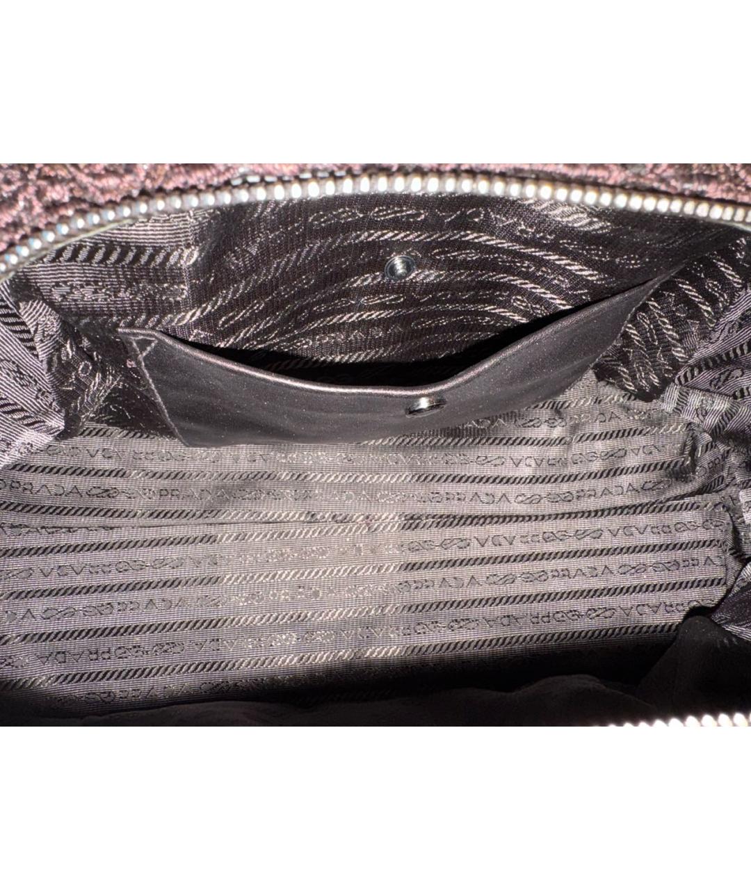 PRADA Коричневая кожаная сумка с короткими ручками, фото 4