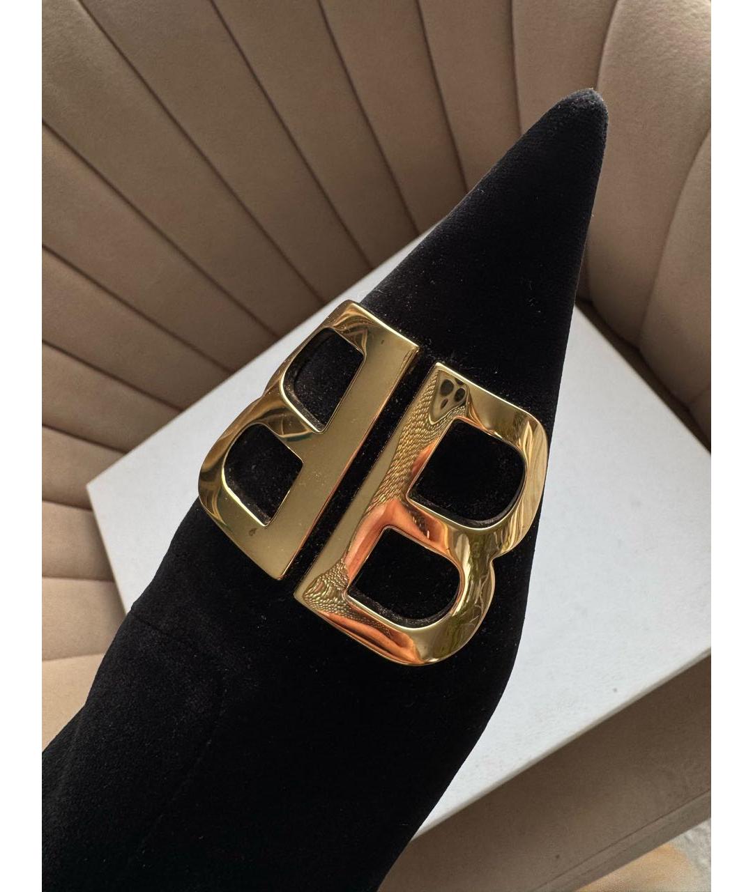 BALENCIAGA Черные кожаные ботильоны, фото 6