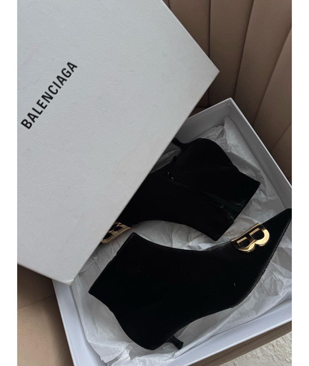 BALENCIAGA Черные кожаные ботильоны, фото 8