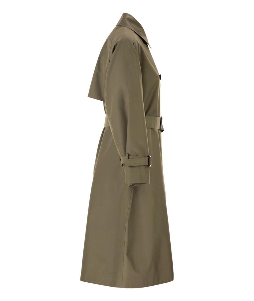 WEEKEND MAX MARA Хаки хлопковый тренч/плащ, фото 3