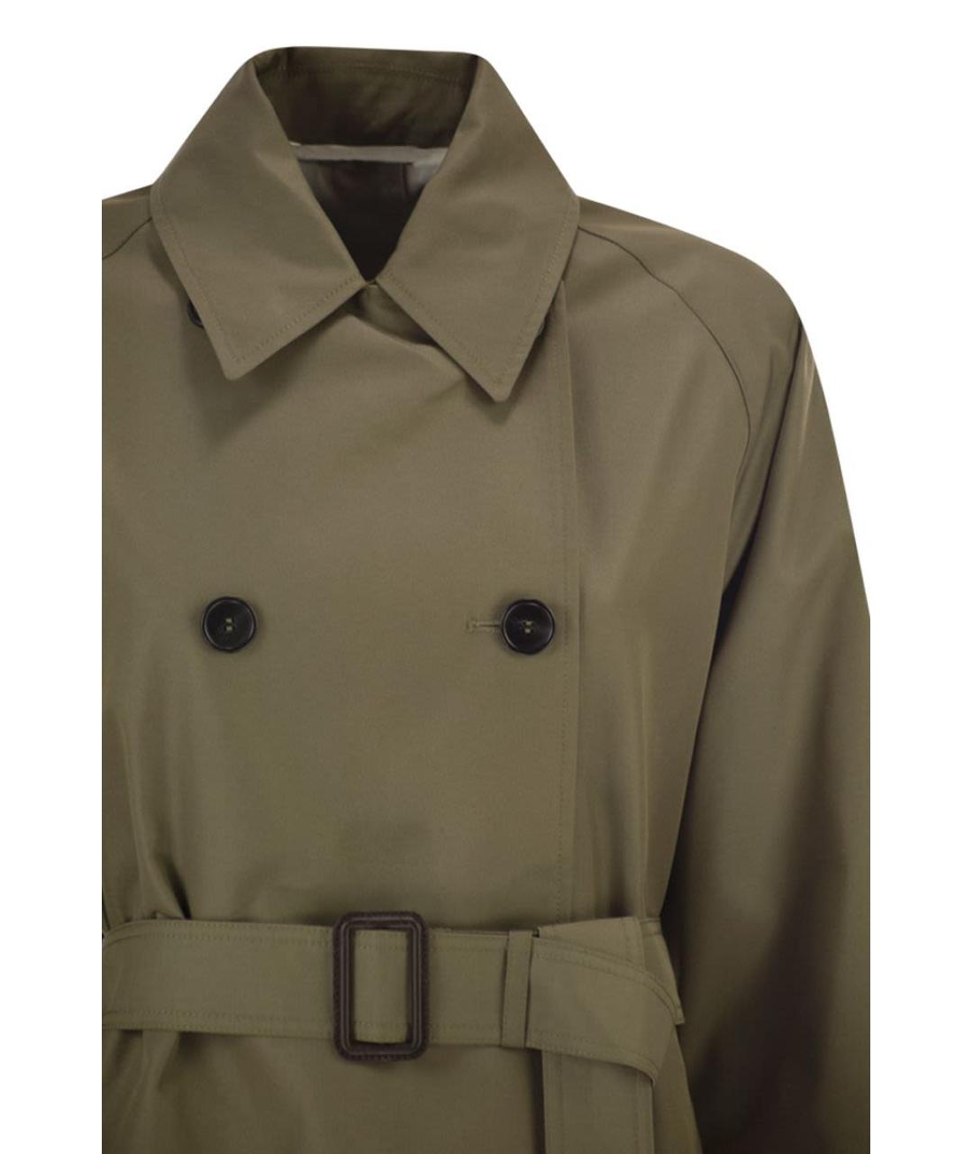 WEEKEND MAX MARA Хаки хлопковый тренч/плащ, фото 4