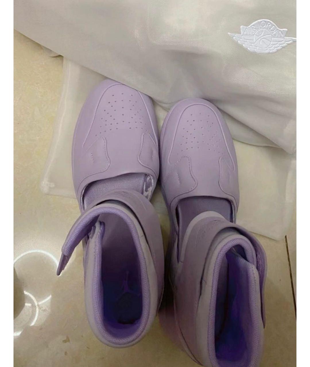 JORDAN Фиолетовые кожаные кроссовки, фото 3