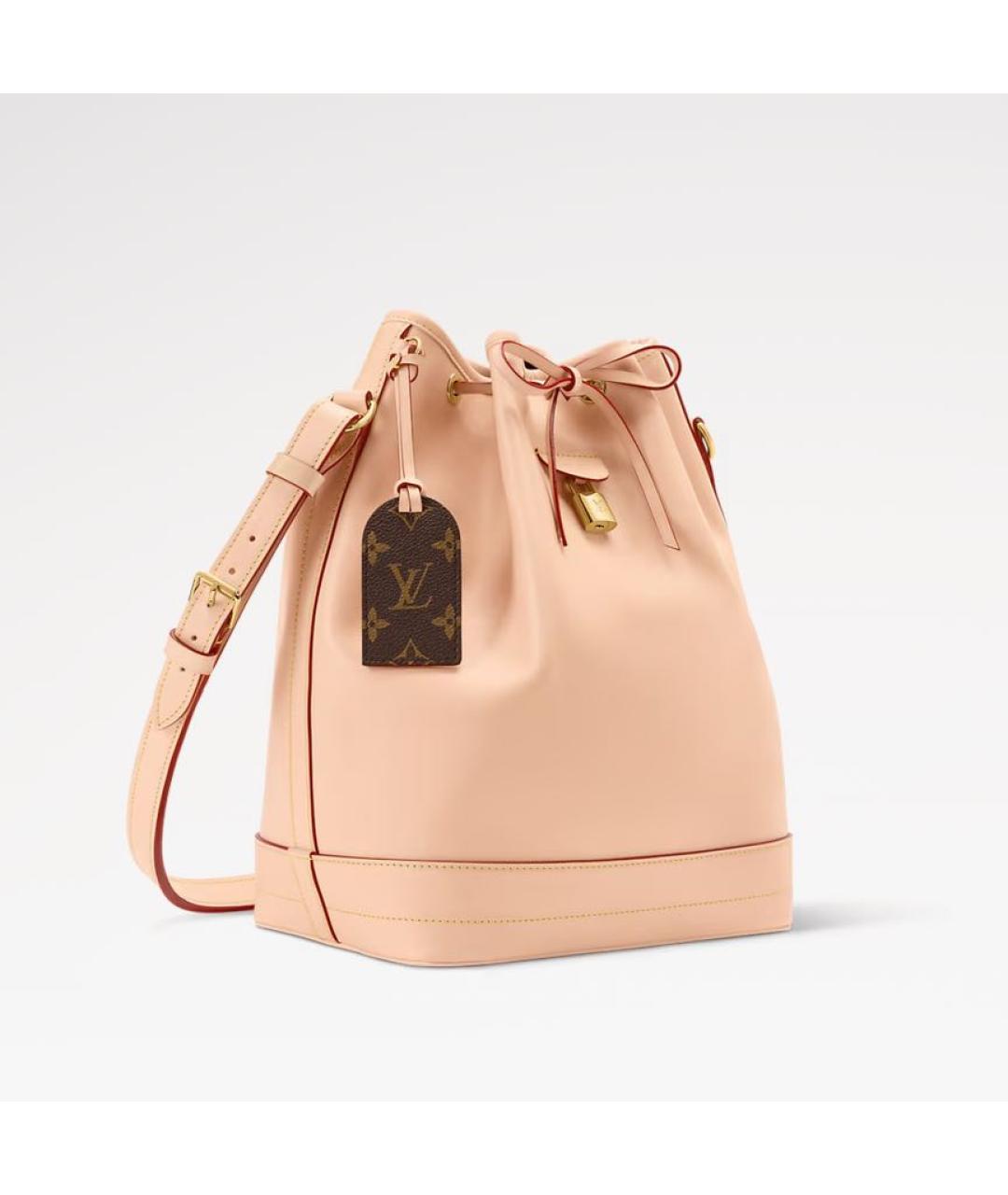 LOUIS VUITTON Бежевая кожаная сумка тоут, фото 2