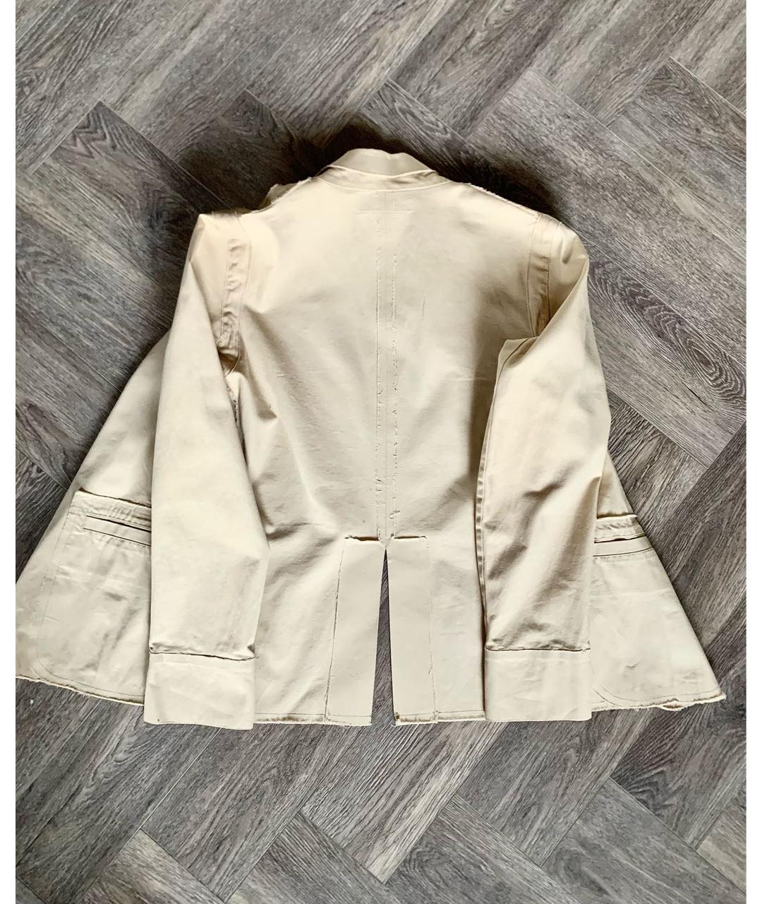 MM6 MAISON MARGIELA Бежевый хлопковый жакет/пиджак, фото 2