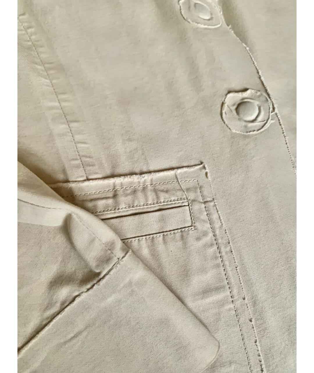 MM6 MAISON MARGIELA Бежевый хлопковый жакет/пиджак, фото 5