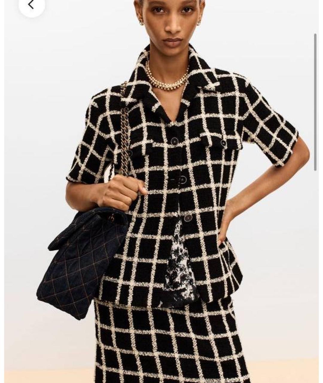 CHANEL Черный твидовый жакет/пиджак, фото 2