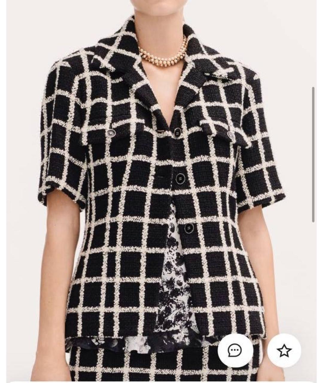 CHANEL Черный твидовый жакет/пиджак, фото 3