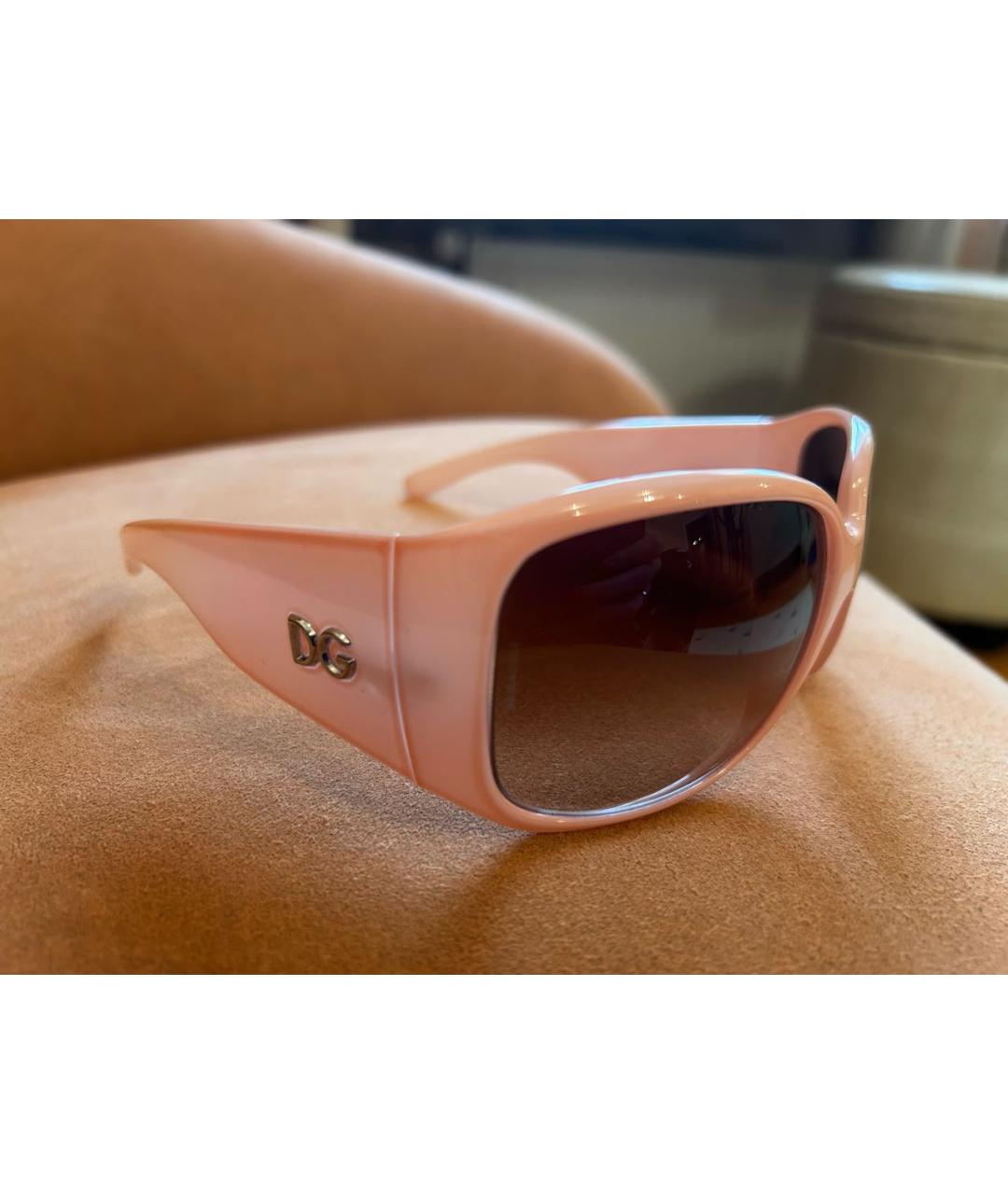 DOLCE&GABBANA Розовые пластиковые солнцезащитные очки, фото 2