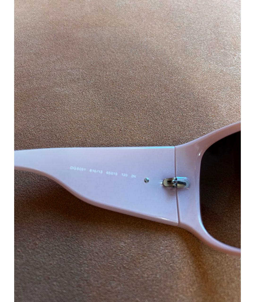 DOLCE&GABBANA Розовые пластиковые солнцезащитные очки, фото 5