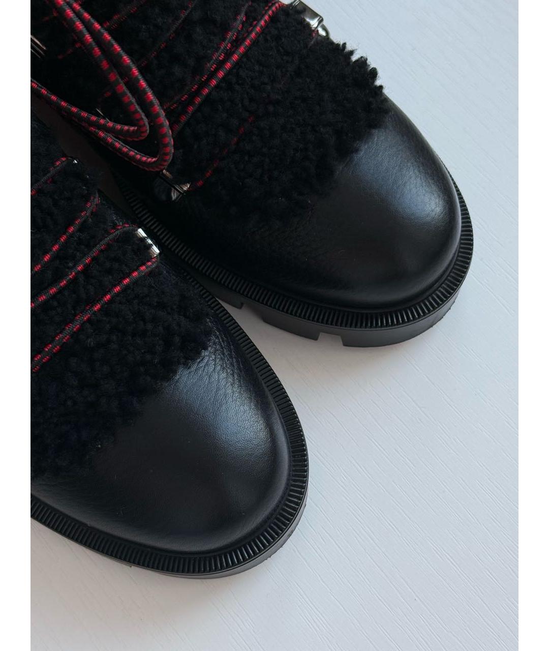 CHRISTIAN LOUBOUTIN Черные кожаные ботинки, фото 8