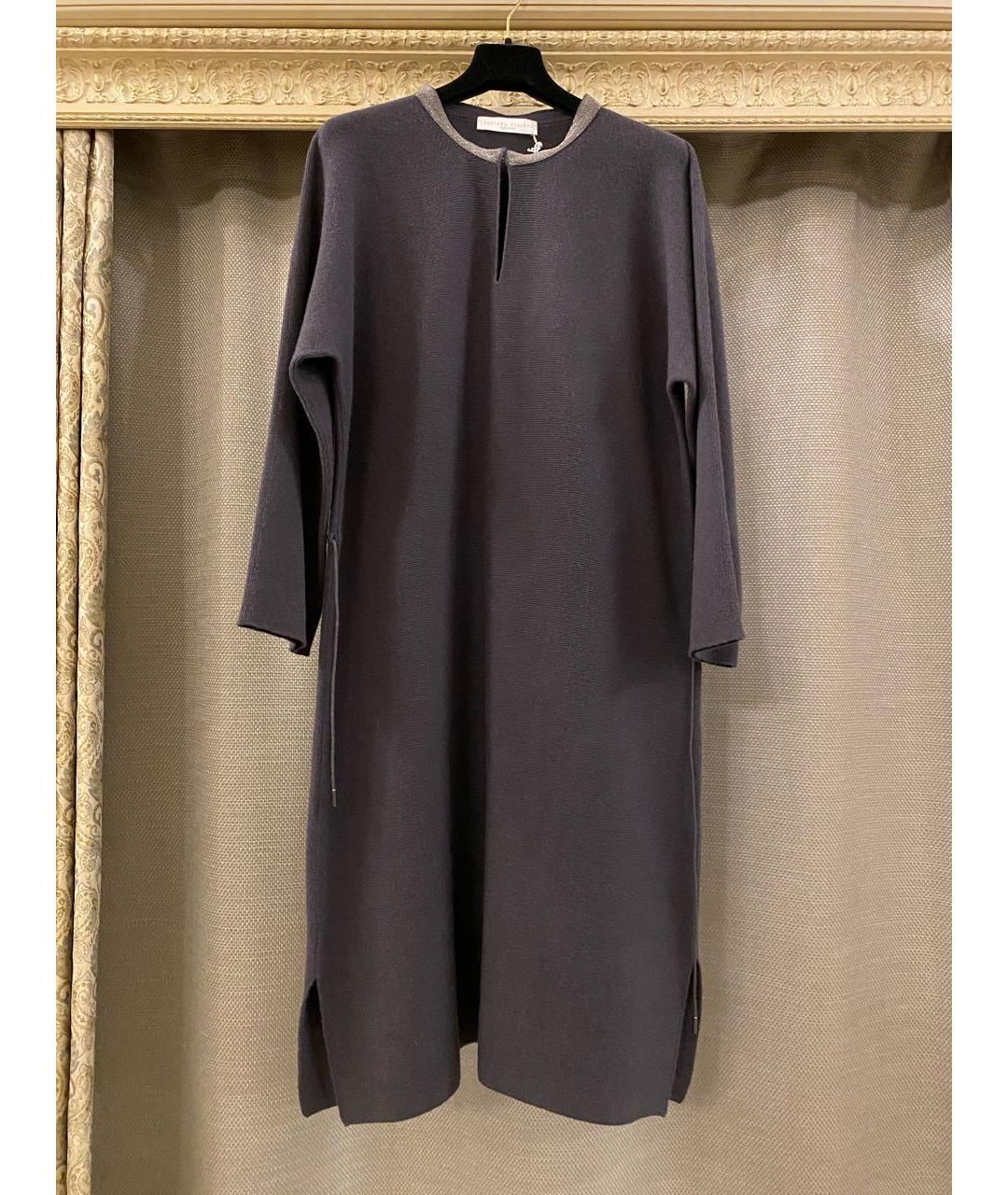 FABIANA FILIPPI Антрацитовое шерстяное повседневное платье, фото 5