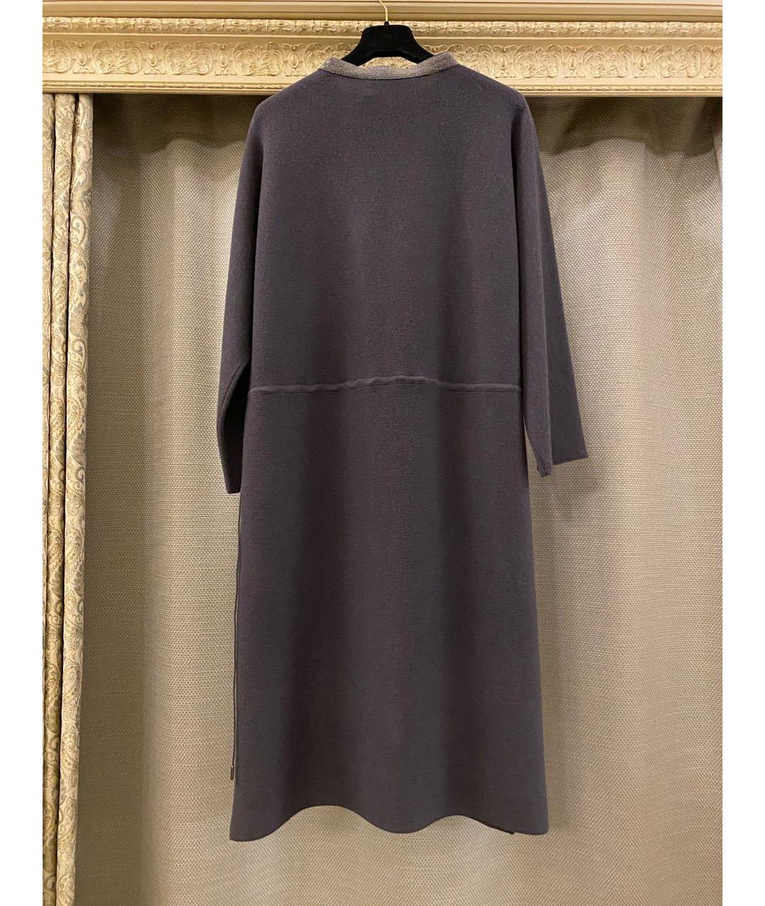FABIANA FILIPPI Антрацитовое шерстяное повседневное платье, фото 6