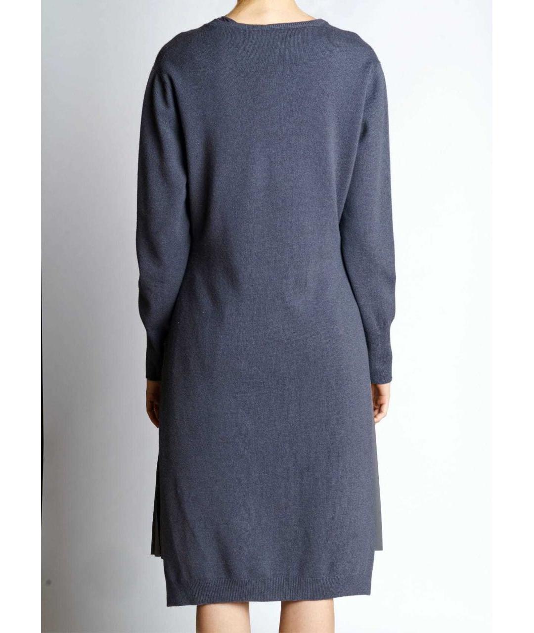 FABIANA FILIPPI Антрацитовое шерстяное повседневное платье, фото 4