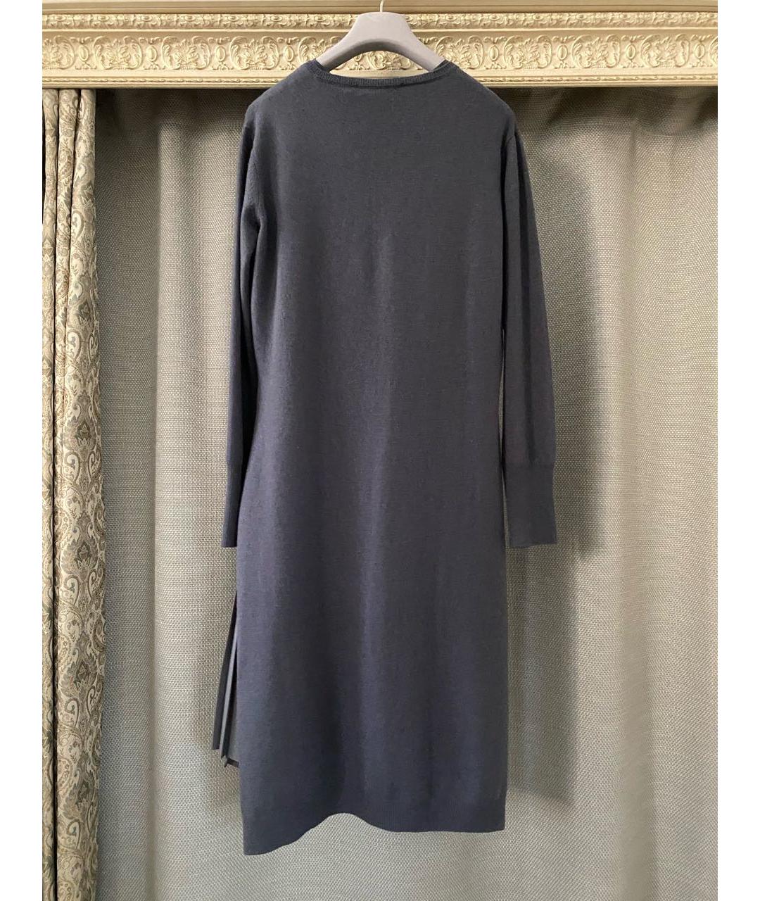 FABIANA FILIPPI Антрацитовое шерстяное повседневное платье, фото 7